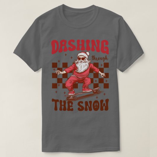 T-shirt Dashing À Travers La Neige (Design devant)