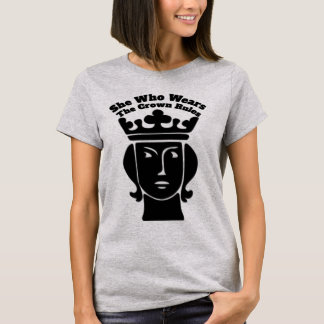 T-shirt dat ze draagt de kroon regels
