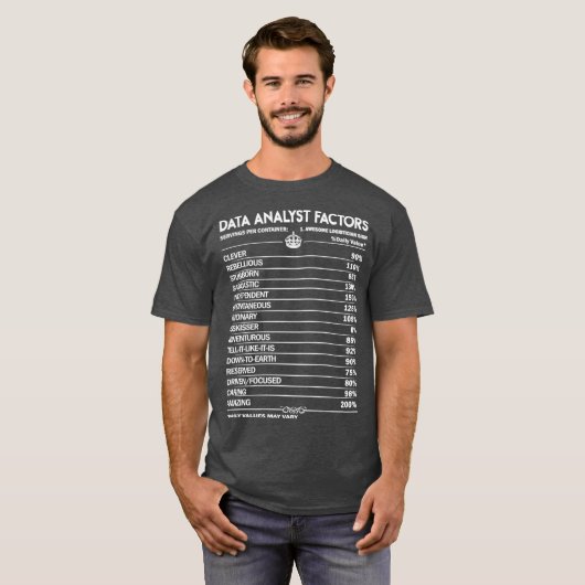 T-shirt Data Analyst Data Analyst Vous A Demandé De Fai (Devant entier)