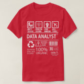 T-shirt Data Analyst MultiTasking Certified Job Gift Item (Design devant)