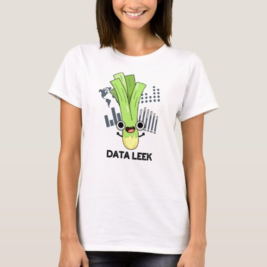 T-shirt Data Leek Funny Ordinateur Veggie Pun (Devant)