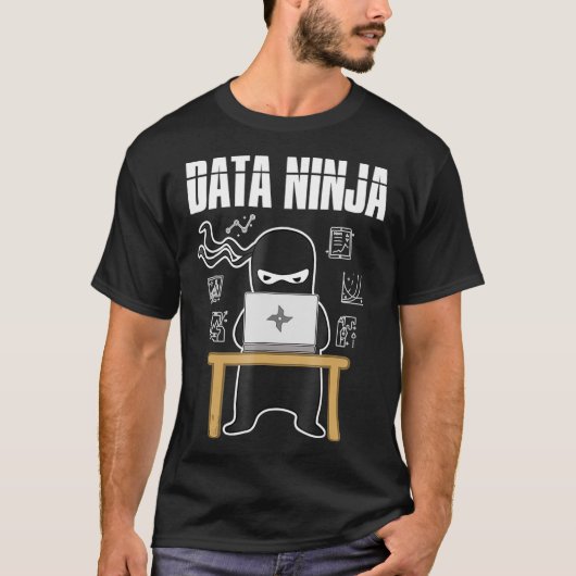 T-shirt Data Ninja Data Analyst mailt cadeau (Devant)