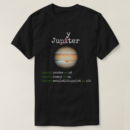 T-shirt Data science Python programmation nombre pandas ma (Design devant)