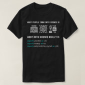 T-shirt Data Science python programmation nombre pandas ma (Design devant)