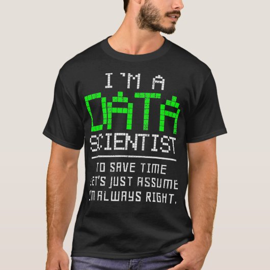 T-shirt Data Science Scientifique Math Informatique Statis (Devant)
