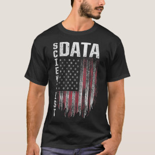T-shirt Data Scientifique Power Flag Data Science Mining A