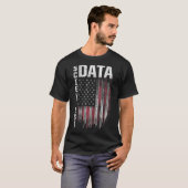 T-shirt Data Scientifique Power Flag Data Science Mining A (Devant entier)