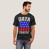 T-shirt Data Scientist USA Indicateurs Data Science Mining (Devant entier)