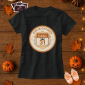 T-shirt Date d'arrivée : octobre Halloween Maternité bébé