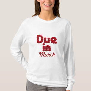 T-shirt Date d'échéance mars Chemise à long feutre