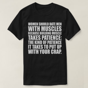 T-shirt Date Men With Muscles - Funky Bodybuilding