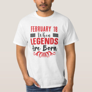 T-shirt Date personnalisée Anniversaire Les légendes sont 