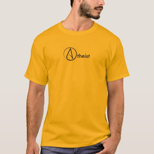 T-shirt d'athée de symbole d'athéisme (Devant)