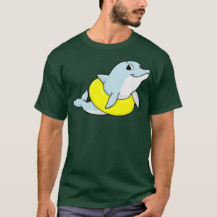 T-shirt Dauphin à la natation avec Bague de natation 2