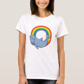 T-shirt Dauphin avec arc-en-ciel (Devant)