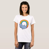 T-shirt Dauphin avec arc-en-ciel (Devant entier)