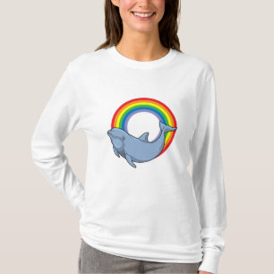T-shirt Dauphin avec arc-en-ciel