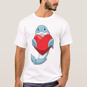 T-shirt Dauphin avec coeur
