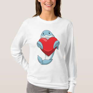 T-shirt Dauphin avec coeur