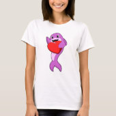 T-shirt Dauphin avec coeur (Devant)