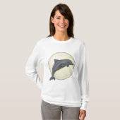 T-shirt Dauphin avec lune (Devant entier)