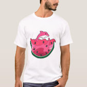 T-shirt Dauphin avec pastèque (Devant)