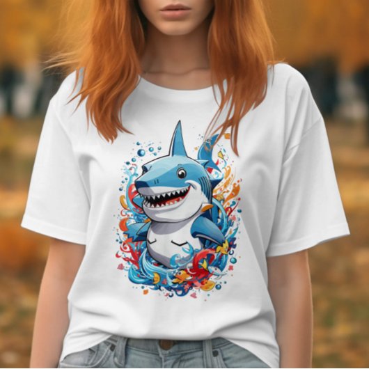 T-shirt Dauphin bleu