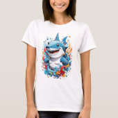 T-shirt Dauphin bleu (Devant)