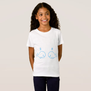 T-Shirt Dauphin bleu mou