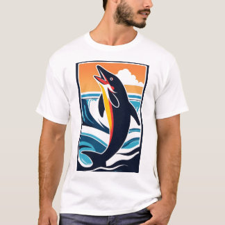 T-shirt Dauphin dans la mer - Majestic Marine Life