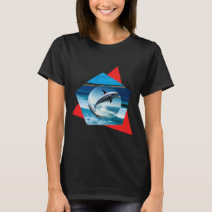 T-shirt Dauphin dansant sur les vagues,