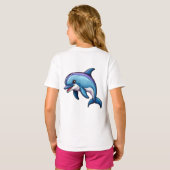 T-shirt Dauphin de dessin souriant (Dos entier)