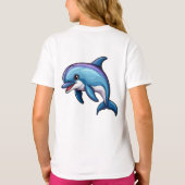 T-shirt Dauphin de dessin souriant (Dos)