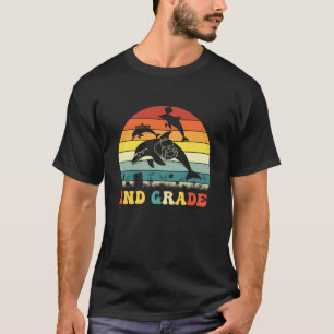 T-shirt Dauphin Drôle Enseignant de Deuxième Année de Rent
