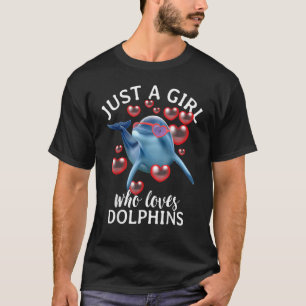 T-shirt Dauphin En Amour Juste Une Fille Qui Aime Les Daup