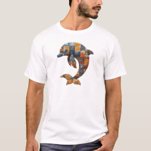 T-shirt dauphin en écaille