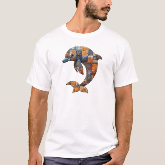 T-shirt dauphin en écaille (Devant)