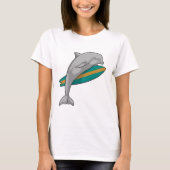 T-shirt Dauphin en surfeur avec Surfer (Devant)