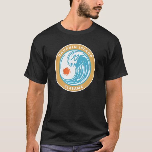 T-shirt Dauphin Island Alabama Al Beach Ocean Wave Vacatio (Devant)