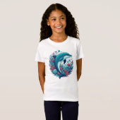 T-Shirt Dauphin marin/côtier mignon (Devant entier)