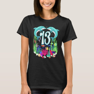 T-shirt Dauphin Mignon Sous la Mer 13e Anniversaire Mercha