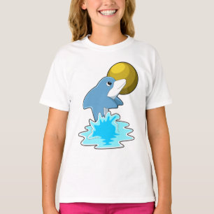 T-shirt Dauphin nager avec lune