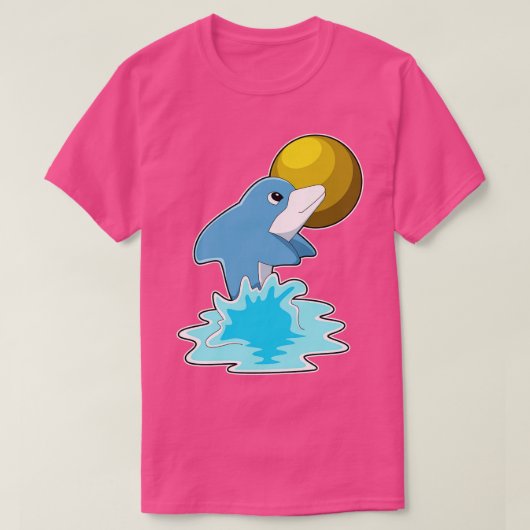 T-shirt Dauphin nager avec lune (Design devant)