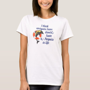 T-shirt Dauphin nautique sautant par le sauveteur