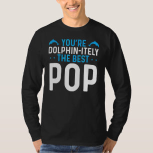 T-shirt Dauphin Papa Le meilleur Pop Fête des pères Animal