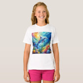 T-shirt Dauphin peint (Devant entier)