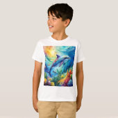 T-shirt Dauphin peint (Devant entier)