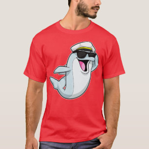 T-shirt Dauphin policier avec casquette de police
