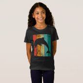 T-Shirt Dauphin rétro (Devant entier)
