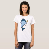 T-shirt Dauphin roi avec le personnel et la Couronne (Devant entier)